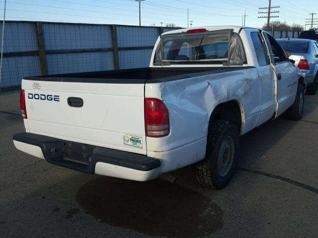 1B7FL22PXYS585144 - 2000 DODGE DAKOTA WHITE photo 4