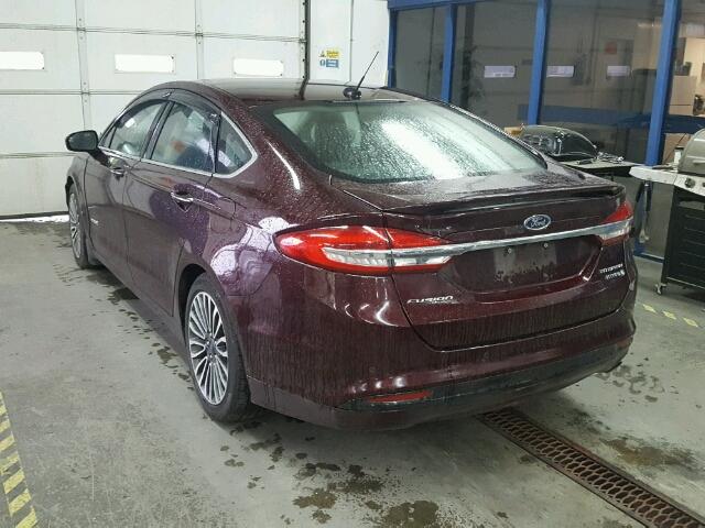 3FA6P0RU5HR248189 - 2017 FORD FUSION TIT MAROON photo 3