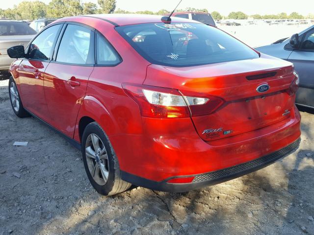 1FADP3F22DL344687 - 2013 FORD FOCUS SE RED photo 3