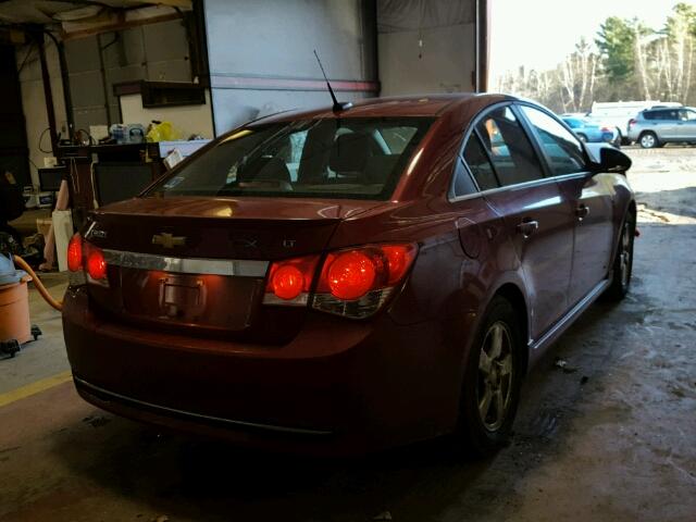 1G1PF5SC8C7149715 - 2012 CHEVROLET CRUZE LT MAROON photo 4