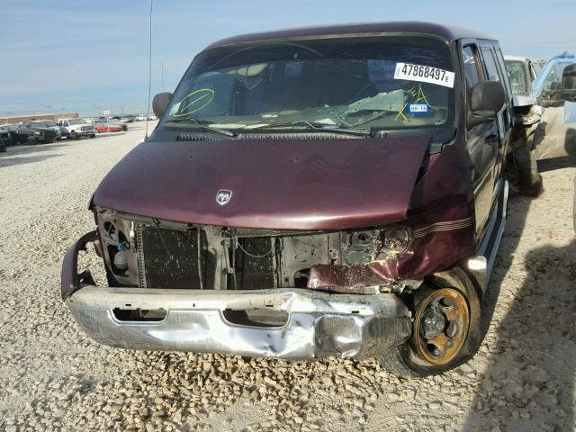 2B6HB11X9YK138858 - 2000 DODGE RAM VAN B1 BURGUNDY photo 2