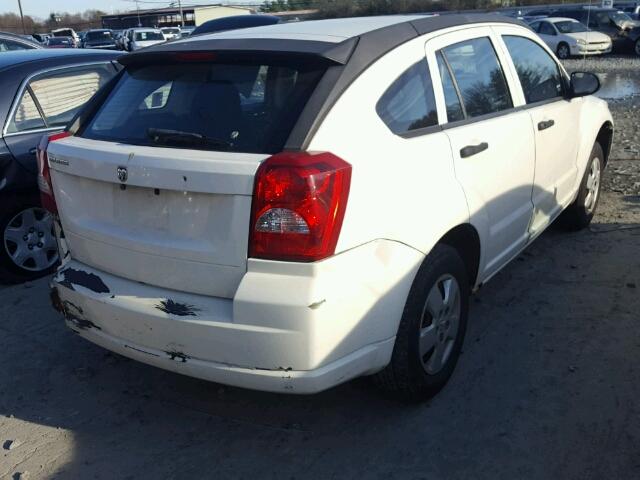 1B3HB28B38D596399 - 2008 DODGE CALIBER WHITE photo 4