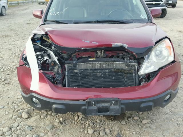 JHLRE48778C042776 - 2008 HONDA CR-V EXL BURGUNDY photo 9