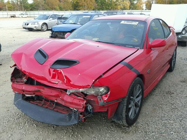 6G2VX12U25L457879 - 2005 PONTIAC GTO RED photo 2