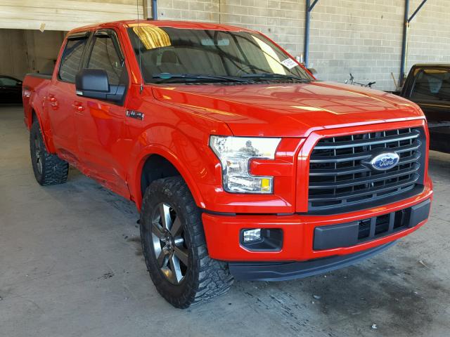 1FTEW1CP9GFA58540 - 2016 FORD F150 SUPER RED photo 1