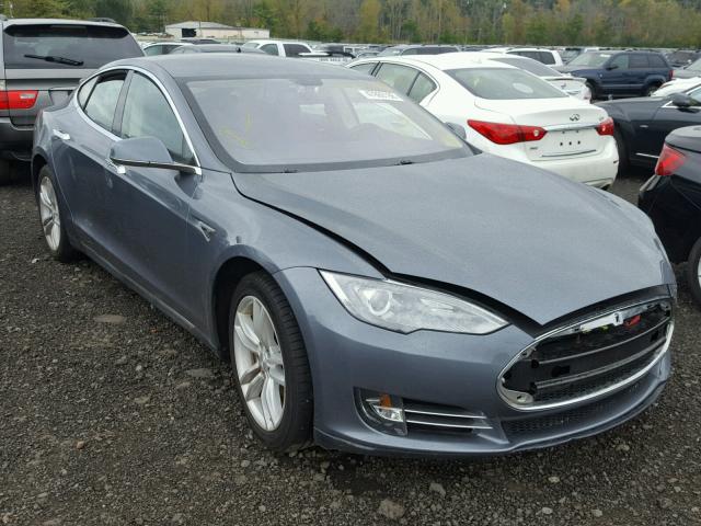 5YJSA1S16EFP33678 - 2014 TESLA MODEL S GRAY photo 1