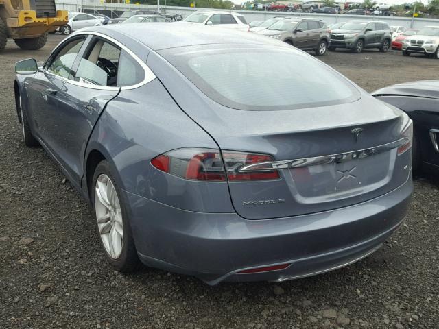5YJSA1S16EFP33678 - 2014 TESLA MODEL S GRAY photo 3
