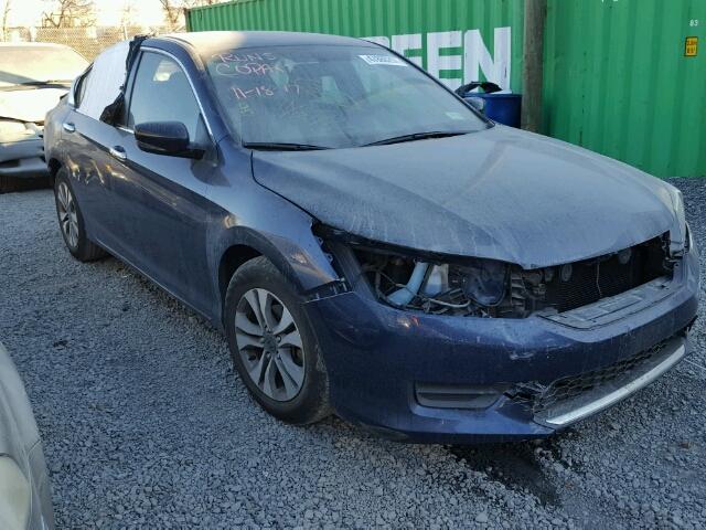 1HGCR2F36EA291025 - 2014 HONDA ACCORD LX BLUE photo 1