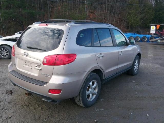 5NMSG73D17H076090 - 2007 HYUNDAI SANTA FE G BEIGE photo 4