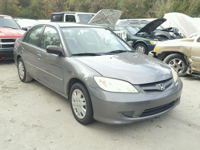 2HGES16595H510456 - 2005 HONDA CIVIC LX GRAY photo 1