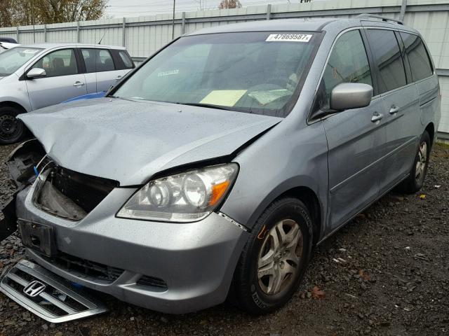 5FNRL38436B080119 - 2006 HONDA ODYSSEY EX SILVER photo 2