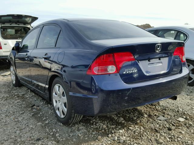 1HGFA16568L062580 - 2008 HONDA CIVIC LX BLUE photo 3