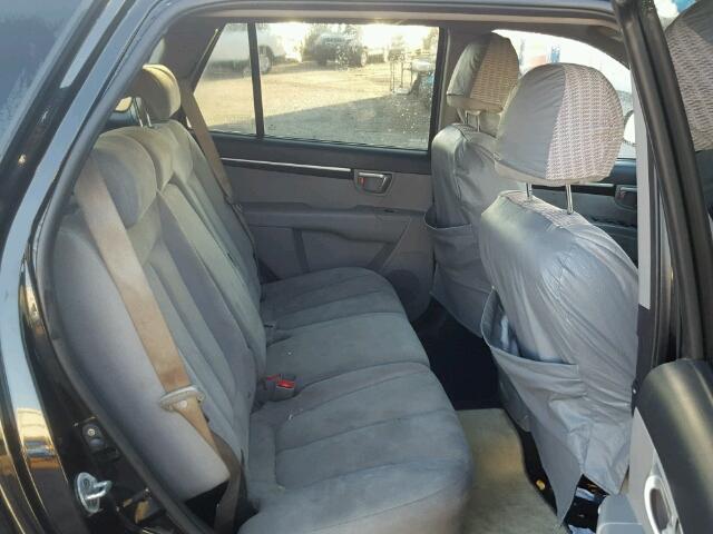 5NMSH13E19H251184 - 2009 HYUNDAI SANTA FE S BLACK photo 6