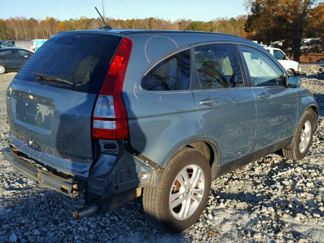 5J6RE3H74BL039407 - 2011 HONDA CR-V EXL BLUE photo 4