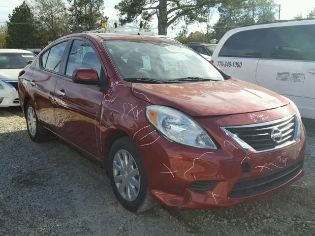 3N1CN7AP2DL875367 - 2013 NISSAN VERSA S RED photo 1