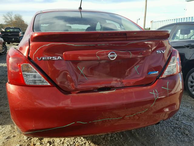 3N1CN7AP2DL875367 - 2013 NISSAN VERSA S RED photo 9