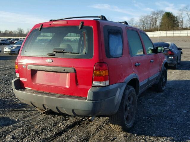 1FMYU04151KE80127 - 2001 FORD ESCAPE XLT RED photo 4