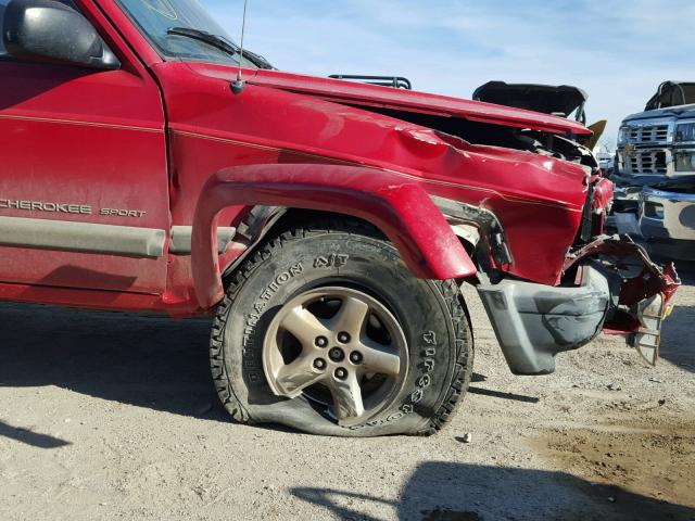 1J4FF48S2YL250897 - 2000 JEEP CHEROKEE S RED photo 9