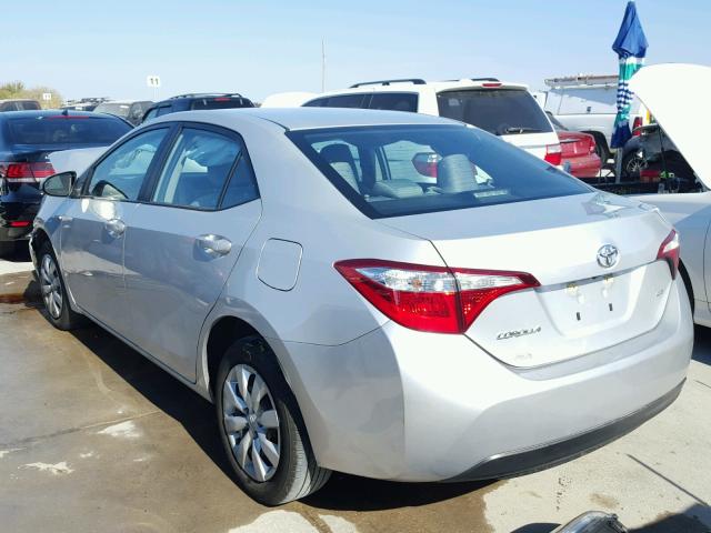 5YFBURHE9GP461604 - 2016 TOYOTA COROLLA L SILVER photo 3