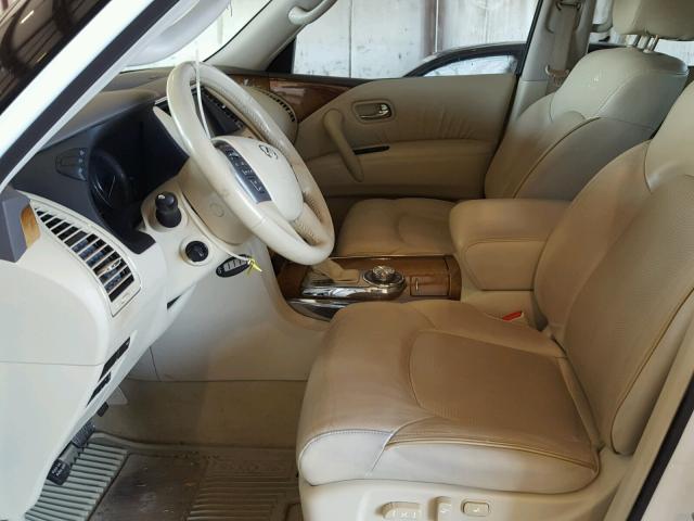 JN8AZ2NE5B9005336 - 2011 INFINITI QX56 WHITE photo 5