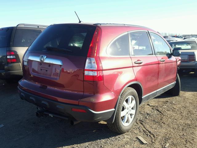 JHLRE48578C076893 - 2008 HONDA CR-V EX RED photo 4