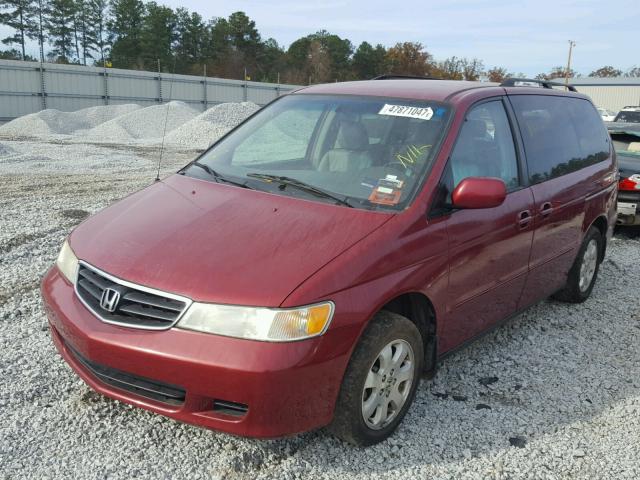 5FNRL187X2B054111 - 2002 HONDA ODYSSEY EX BURGUNDY photo 2