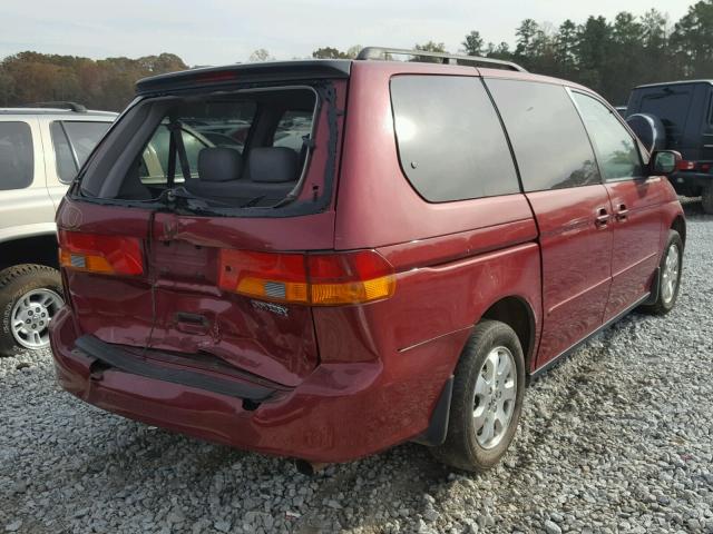 5FNRL187X2B054111 - 2002 HONDA ODYSSEY EX BURGUNDY photo 4