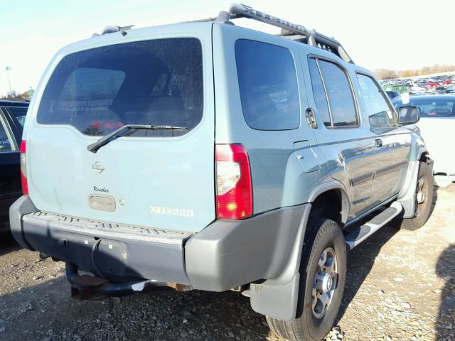 5N1ED28Y71C582478 - 2001 NISSAN XTERRA XE BLUE photo 4