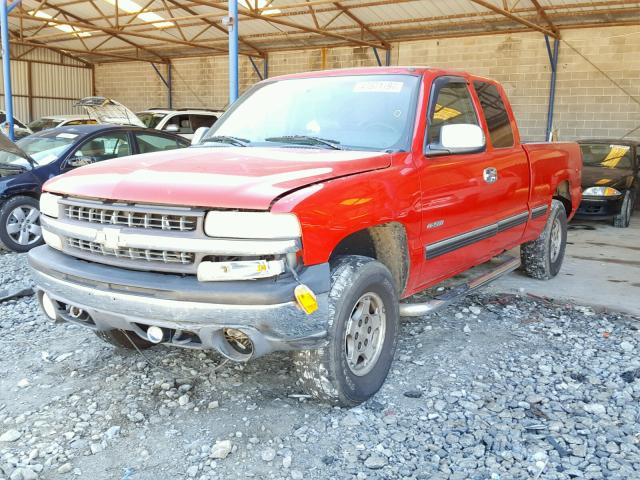 2GCEK19T7X1265760 - 1999 CHEVROLET SILVERADO RED photo 2