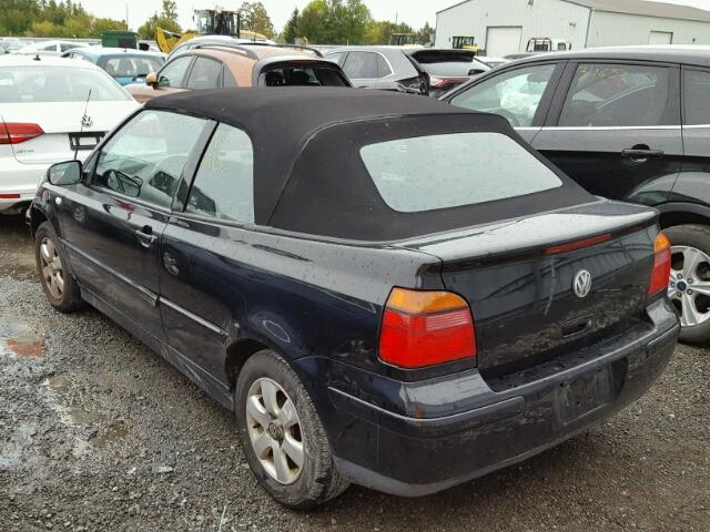 3VWDC21V62M804718 - 2002 VOLKSWAGEN CABRIO GLX 黑色 照片 3