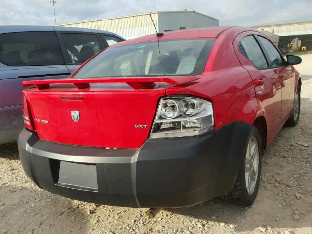 1B3LC56K18N296432 - 2008 DODGE AVENGER SX RED photo 4