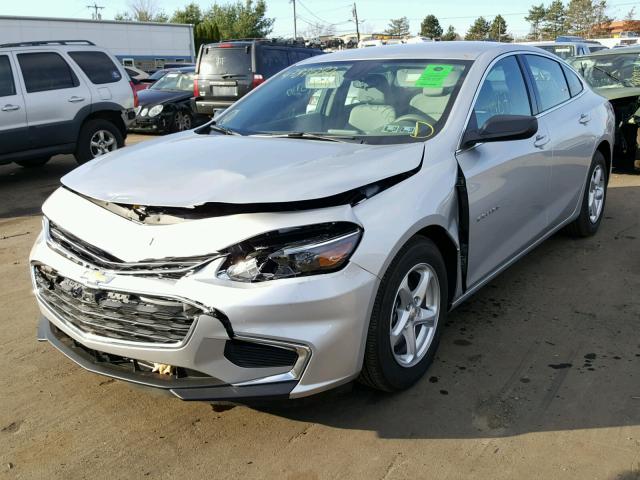 1G1ZC5ST2HF286079 - 2017 CHEVROLET MALIBU LS SILVER photo 2