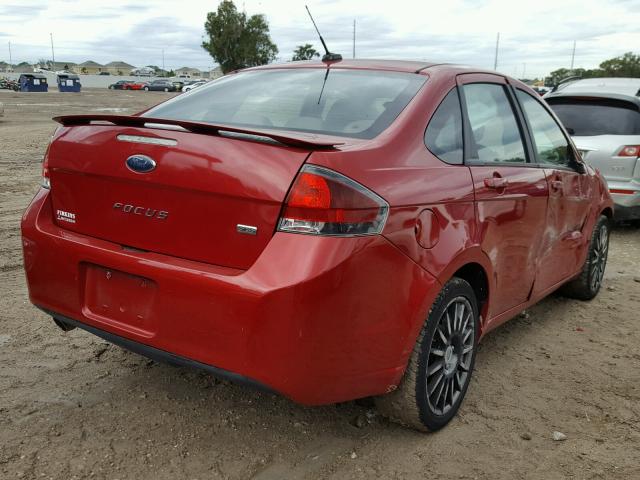 1FAHP3GNXAW255843 - 2010 FORD FOCUS SES RED photo 4