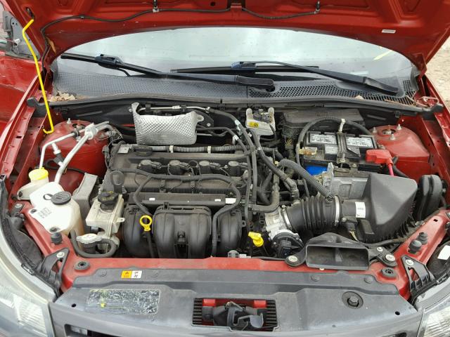 1FAHP3GNXAW255843 - 2010 FORD FOCUS SES RED photo 7