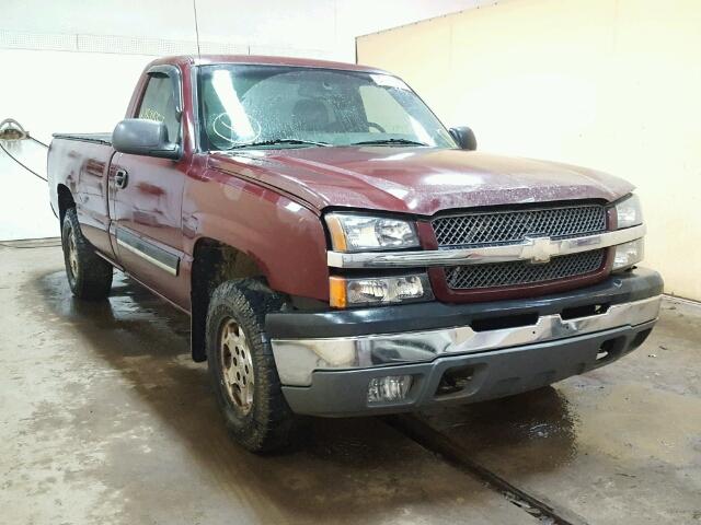 1GCEK14T93Z222269 - 2003 CHEVROLET SILVERADO MAROON photo 1