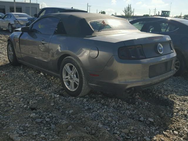 1ZVBP8EM7D5237380 - 2013 FORD MUSTANG GRAY photo 3