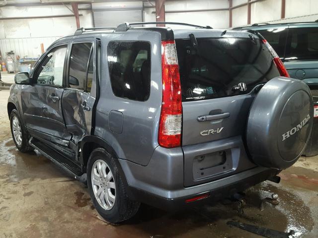 JHLRD78945C010319 - 2005 HONDA CR-V SE GRAY photo 3