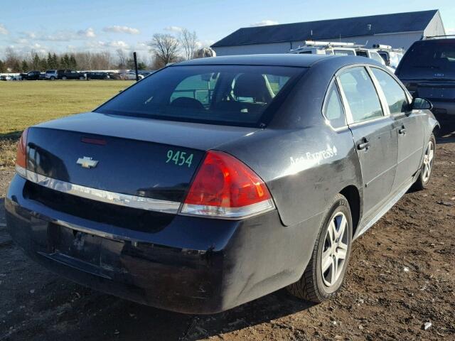 2G1WB5EK4A1222101 - 2010 CHEVROLET IMPALA LT BLACK photo 4