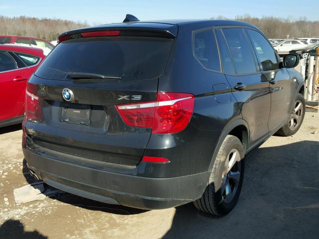 5UXWX5C50BL714088 - 2011 BMW X3 XDRIVE2 BLACK photo 4