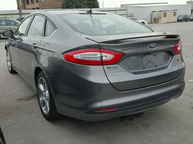 3FA6P0H7XER299629 - 2014 FORD FUSION SE CHARCOAL photo 3