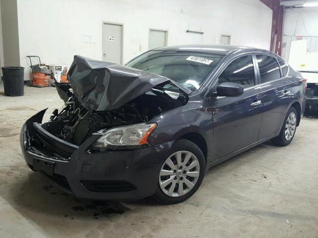 3N1AB7AP9FY345371 - 2015 NISSAN SENTRA S CHARCOAL photo 2