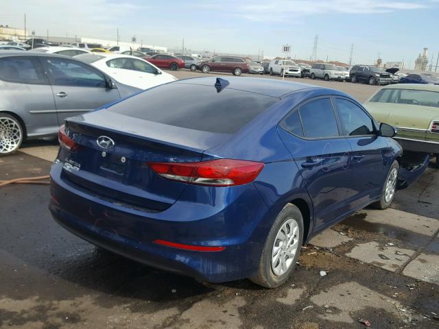 5NPD74LF0HH129939 - 2017 HYUNDAI ELANTRA SE BLUE photo 4