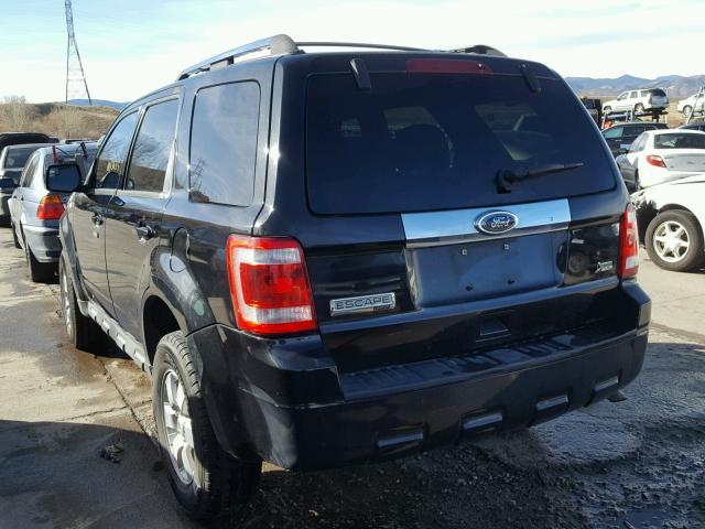 1FMCU9EG6BKA15424 - 2011 FORD ESCAPE LIM BLACK photo 3