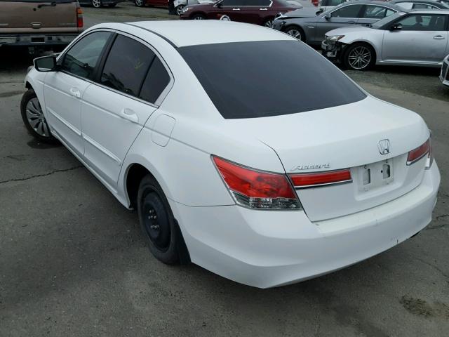 1HGCP2F36BA129929 - 2011 HONDA ACCORD LX WHITE photo 3