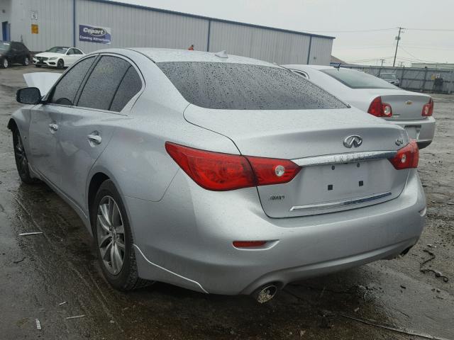 JN1BV7AR6EM695586 - 2014 INFINITI Q50 BASE Plata foto 3