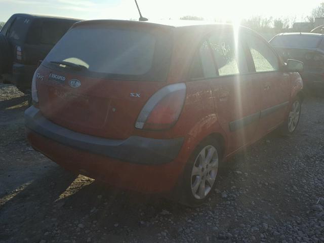 KNADE243296587439 - 2009 KIA RIO 5 SX RED photo 4