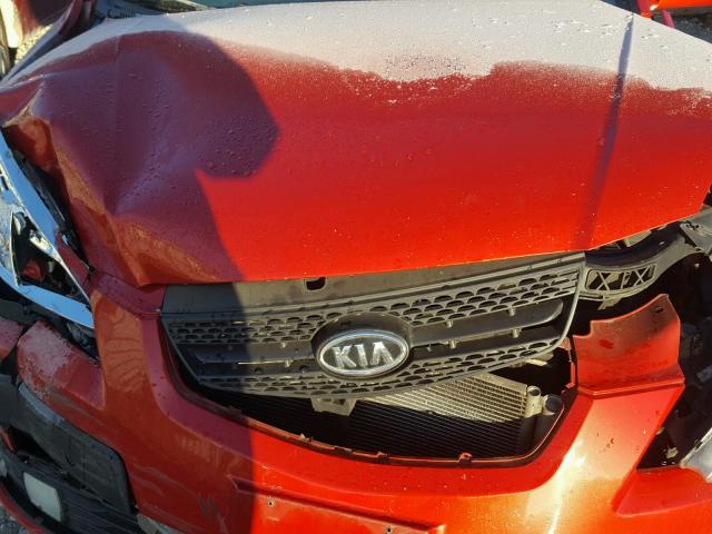 KNADE243296587439 - 2009 KIA RIO 5 SX RED photo 7