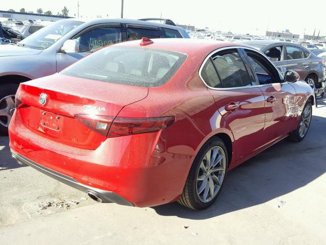 ZARFAEBN3H7557748 - 2017 ALFA ROMEO GIULIA RED photo 4