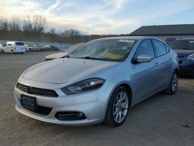 1C3CDFBA5DD288207 - 2013 DODGE DART SXT SILVER photo 2