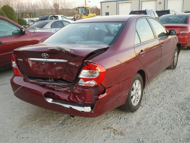 4T1BE32K84U313706 - 2004 TOYOTA CAMRY LE RED photo 4